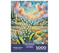 Lily of The Valley Jigsaw Puzzles Puzzle for Adults Kids. 1000 Pieces Great Gifts Challenge Toy Educational Game Home Decoration for Educational Games Gifts 38x26cm/1000pcs