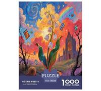 Lily of The Valley Jigsaw Puzzles Puzzles for Adults Kids. 1000 Piece Great Gifts Challenge Toy Educational Games Home Decoration for Educational Games Gifts 38x26cm/1000pcs
