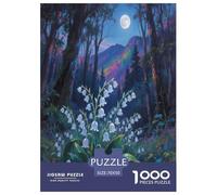 Lily of The Valley Jigsaw Puzzles Puzzles for Adults Kids. 1000 Pieces Whimsical Challenge Toy Educational Game Home Decoration for Educational Games Gifts 70x50cm/1000pcs