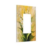 Lily of The Valley Light Switch Wall Plate Faceplate Cover Single Rocker 1 Gang Decorator Outlet Receptacle Covers for Home Kitchen Room Bathroom Decor