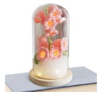 Lily of The Valley Night Light,Bedroom Sleeping Lamp - Flower Table Lamp, Flower In Glass Lampshade, Crochet Flowers Night Light for Women Girls Birthday, Valentine's Day