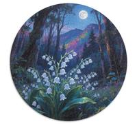 Lily of The Valley Round Jigsaw of 1000 Pieces with, For Quiet Moments, Encourages Focus And Patience, Made for Adults 1000pcs (67.5x67.5cm)