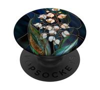 Lily Of The Valley Wildflowers Stained Vintage Birth Flower PopSockets Adhesive PopGrip