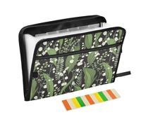 Lily of The Valley with Fern Expanding File Folder A4,13 Pockets File Organiser, Paperwork A4 Plastic Wallet Document Storage Expander for School,Office and Home