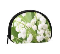 Lily of The Valley, Women's Storage Bag Shell Makeup Bag Small Coin Purse Shell Change Pouch