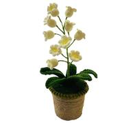 Lily of Valley Lamp, Crochet Flower Lamp, 10 Heads Flower Night Lights, Fake Lily Of The Valley Decor for Gift, Birthday, Valentine's Day, Desk Decor Crochet Flowers Lily Of The Valley Decor Flower La