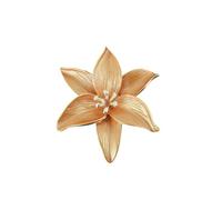 Lily Orange Tiger Lily Flower Brooch