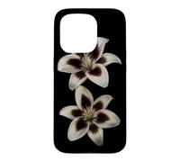 Lily Orchid Floral Botanical Dark Minimalist Garden Art Case for iPhone 15 Pro