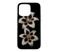 Lily Orchid Floral Botanical Dark Minimalist Garden Art Case for iPhone 15 Pro Max