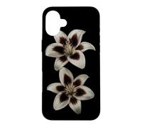 Lily Orchid Floral Botanical Dark Minimalist Garden Art Case for iPhone 16 Plus