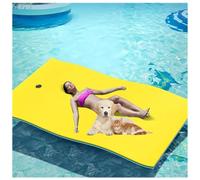 Lily Pad Floating Mat,Multiple Floating Mat, 3-Layer Tear-Resistant XPE Foam Floating Water Mat,For Lake, Pool,Ocean, Boat, Beach,Yellow,180X55x3.3cm