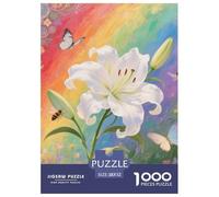 Lily Premium Leisure Jigsaw Puzzle for Mindful British Households, Highlighting Flower through A Smooth Assembly Flow That Feels Calming And Rewarding 52x38cm/1000pcs