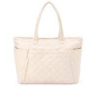 Lily queen Tote Bag for Women Lightweight Puffer Shoulder Bag with Zipper Large Handbag Work Travel, Begin, M