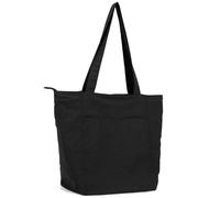 Lily queen Tote Bag for Women Lightweight Shoulder Bag with Zipper and Pockets for Work Black, Black, M