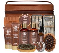 LILY ROY Bath Spa Gift Set Gift Basket Spa Sandalwood Beard Care for Men Father's Day Luxury Body and Bath Gift Set for Men for Father Spa Kit