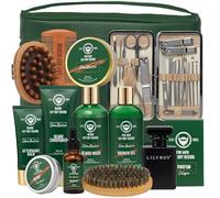 LILY ROY Spa Gift Set for Bathroom, Spa Gift Basket, Beard Care Set for Men, Luxury Bath and Body Gift Set for Father's Day for Men, 3.8m