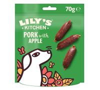 Lily?s Kitchen Made with Natural Ingredients Adult Dog Treats Packet Cracking Pork with Apple Sausages Grain-Free Recipes 8 x 70g