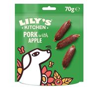 Lily’s Kitchen Made with Natural Ingredients Adult Dog Treats Packet Cracking Pork with Apple Sausages Grain-Free Recipes 8 x 70g