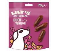 Lily?s Kitchen Made with Natural Ingredients Adult Dog Treats Packet Scrumptious Duck with Venison Sausages Grain-Free Recipes 8 x 70g