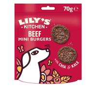 Lily?s Kitchen Made with Natural Ingredients Adult Dog Treats Packet The Best Ever Beef Mini Burgers Grain-Free Recipes 8 x 70g