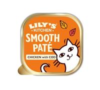 Lily’s Kitchen Made with Natural Ingredients Smooth Pate Chicken with Cod Adult Wet Cat Food Trays 19 x 85g