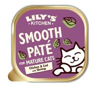 Lily's Kitchen Chicken, Cod and Shrimps Smooth Paté for Mature Cats - 19 x 85g