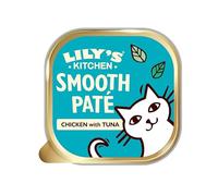 Lily’s Kitchen Smooth Paté Chicken with Tuna, Cat Wet Food (19x85g) Tray, for Adult Cats, Complete Nutrition, Grain-Free Recipe, With Freshly Prepared Meat, Offal & Fish, Suitable for Sterilised Cats