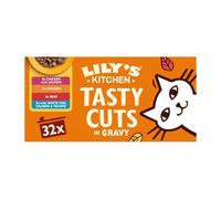Lily’s Kitchen Tasty Cuts in Gravy Complete Nutrition, Cat Wet Food Multipack 32x Tins (85g), for Adult Cats, With Freshly Prepared Meat & Offal, Grain-free Recipe, With Natural Ingredients, Cat Food