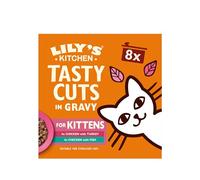 Lily’s Kitchen Tasty Cuts in Gravy, Complete Nutrition, Kitten Wet Food Multipack (48x85g) Tins, Tailored for Kittens, With Freshly Prepared Meat, offal & fish, Grain-free Recipe