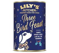 Lily’s Kitchen with Natural Ingredients Adult Wet Dog Food Tin Three Bird Feast Grain-free Recipe 6x400g