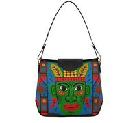 Lily Snake Shoulderbags for Women Womens Purses and Handbags Clutch Tote Bag Detachable Straps for Daily Travel, Mexico Tribe Leader, One Size