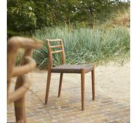 Lily - Solid teak and rope garden chair Natural