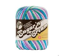 Lily Sugar 'n Cream Ombre Knitting Wool Yarn 56.7g - 2316 Beach Ball Blue Ombre