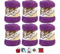 LILY SUGAR 'N CREAM - PACK OF 6 BALLS - 71G EACH BALL - BLACK CURRENT