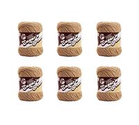 Lily Sugar'N Cream Jute Yarn - 6 Pack of 71g/2.5oz - Cotton - 4 Medium (Worsted) - 120 Yards - Knitting/Crochet