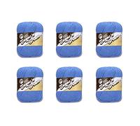 Lily Sugar'N Cream Super Size Blueberry Yarn - 6 Pack of 113g/4oz - Cotton - 4 Medium (Worsted) - 200 Yards - Knitting/Crochet