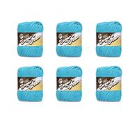 Lily Sugar'N Cream Super Size Mod Blue Yarn - 6 Pack of 113g/4oz - Cotton - 4 Medium (Worsted) - 200 Yards - Knitting/Crochet