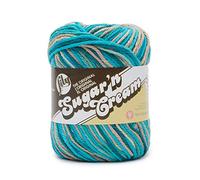 Lily Sugar'n Cream Super Size Ombres Yarn, 3 oz, Pebble Beach Ombre, 1 Ball