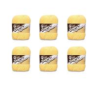 Lily Sugar'N Cream Super Size Yellow Yarn - 6 Pack of 113g/4oz - Cotton - 4 Medium (Worsted) - 200 Yards - Knitting/Crochet