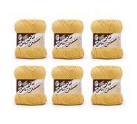 Lily Sugar'n Cream The Original Super Size, Solids Bamboo Yarn - 6 Pack of 4oz/113g - 100% Cotton - #4 Worsted (Medium) 190 Yards - Knitting/Crochet