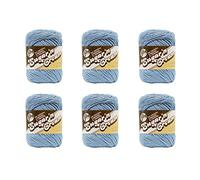Lily Sugar'N Cream Yarn, 6 Pack, Light Blue 6 Count
