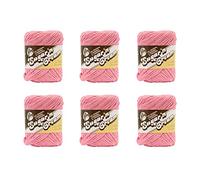 Lily Sugar'N Cream Yarn, 6 Pack, Rose Pink 6 Count