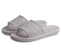 Lily Zone Men's Shower Slippers, Non-Slip Beach Pool Slide Sandals Bathroom House Shoes for Men (Grey, Adult, Men, 5, Numeric Range, UK Footwear Size System, 6, Medium)