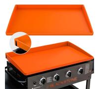 LilyAbeille Silicone Griddle Mat (22 Inch), Reusable Blackstone Griddle Accessories, Heavy Duty, Non-Stick, Full Griddle Cover, Orange, Rectangular, Food-Grade Silicone, Dishwasher Safe