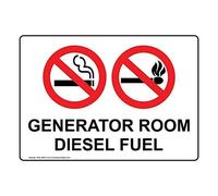 Lilyanaen New Metal Sign Aluminum Sign Generator Room Diesel Fuel for Outdoor & Indoor 12" x 8"