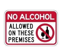 Lilyanaen New Metal Sign Aluminum Sign NO Alcohol Allowed On These Premises Signs for Outdoor & Indoor 12" x 8"