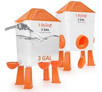 Lilyang 3 Gallon Automatic Chicken Waterer & Feeder Set, Auto Water Refill