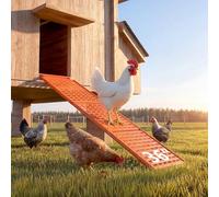Lilyang Heavy Duty Chicken Coop Ladder Ramp, Weather-Resistant Non-Slip Design, Detachable for Easy Cleaning, for Coop Door, Nest Box, Duck Pool - Replace Wooden Ramps(36.0″L*10.2″W)