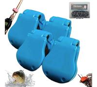Lilybady Multifunctional Rod Holder, Portable Fishing Pole Holder for Ground Prevents Entanglement and Bumps, That Only Needs to Be Clamped & Snapped to Secure the Lure Rod (Blue*4)