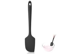 Lilybeam 600ºF Heat Resistant Large Silicone Spatula for Baking, Black | Seamless Flexible Bowl Scraper for Non-Stick Pan Mixing Serving Stirring, High Heat Food Safe Heatproof Kitchen Cooking